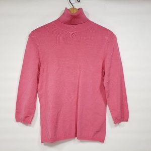 Ann Taylor Silk Turtle Neck Long Sleeve Top